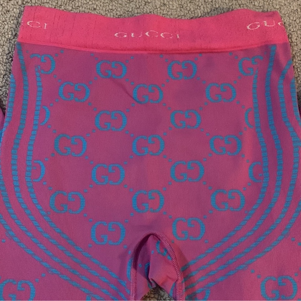 Gucci Vibrant Pink and Blue Leggings unisex size small NWT - Picture 4 of 7